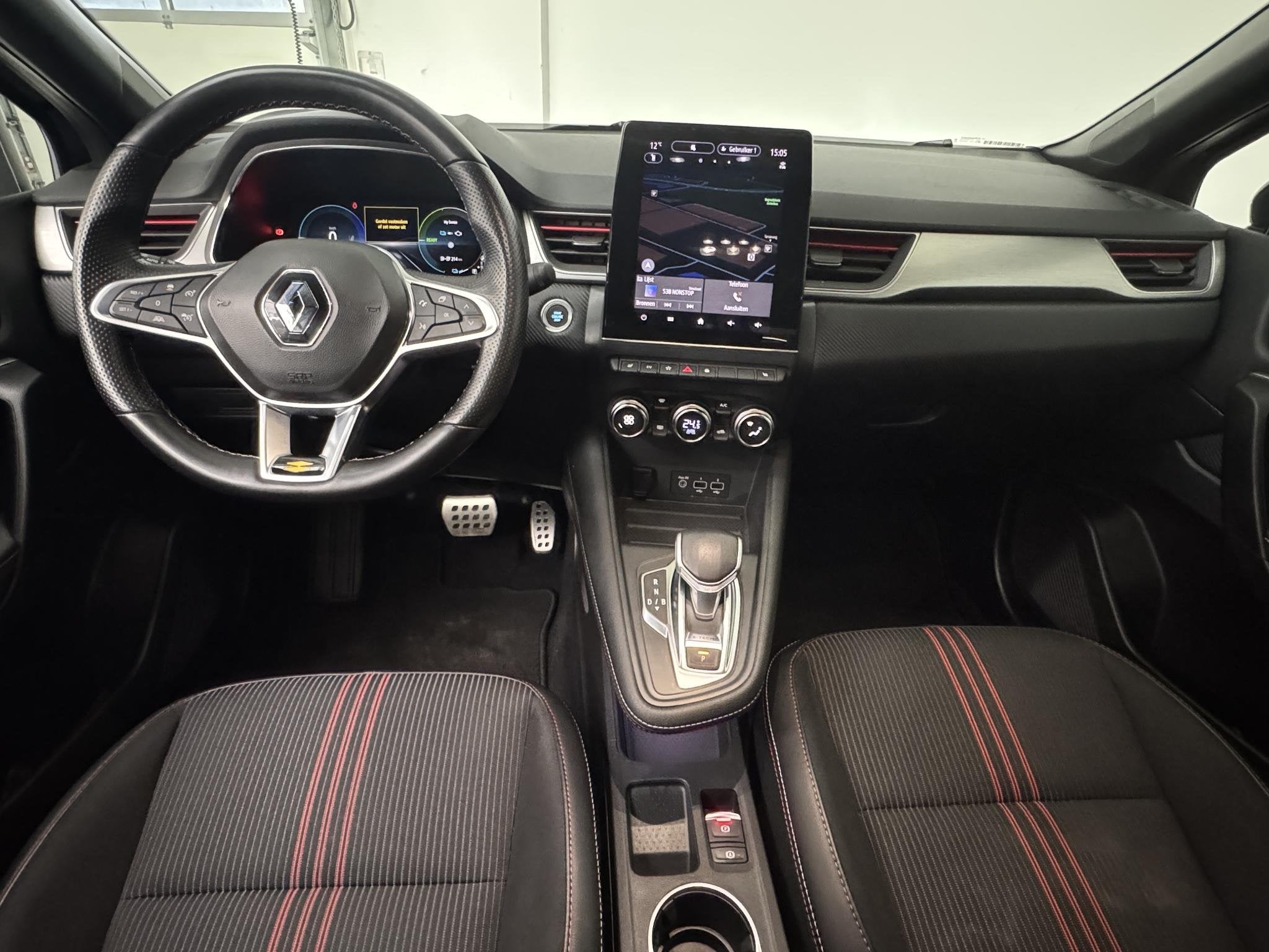 Renault Captur 1.6 E-Tech Plug-in Hybrid 160 R.S. Line | Tre, Auto's, Renault, Gebruikt, 4 cilinders, Leder en Stof, Zwart
