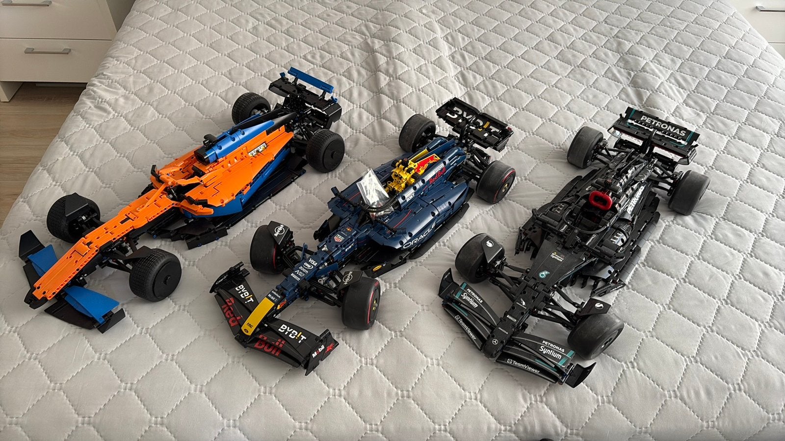 Lego Technic Formule 1 auto’s, compleet met doos en boekje, Ophalen, Compleet, Lego, Zo goed als nieuw