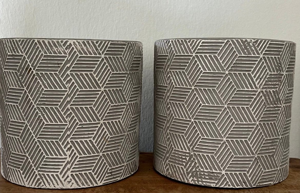 2 plantenpotjes, Ophalen, Zo goed als nieuw, Rond