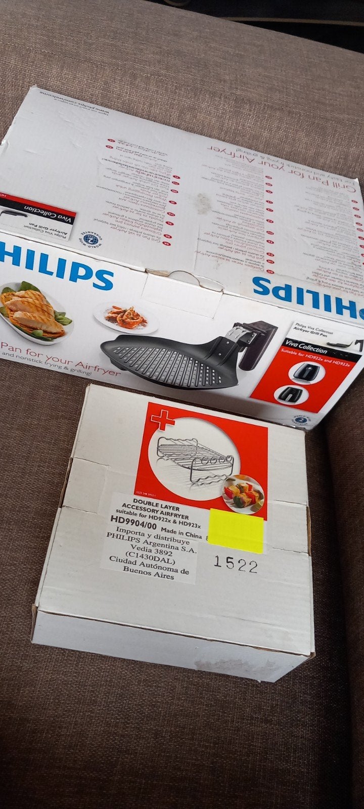 Nieuwe Philips Airfryer Grillpan en dubbellaags accessoire., Ophalen of Verzenden, Nieuw, Airfryer