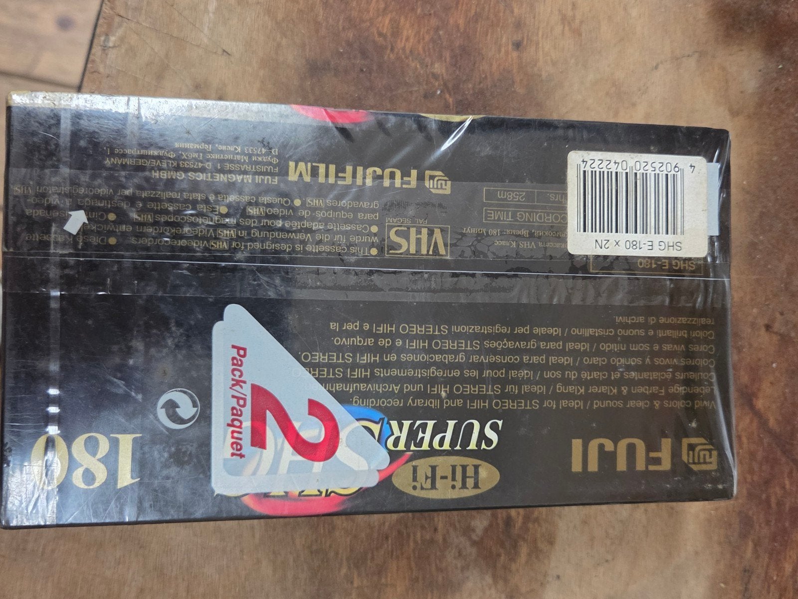 Nieuwe Fuji Super SHG E-180 VHS videobanden (2-pack), Ophalen of Verzenden, Nieuw in verpakking, VHS, Boxset