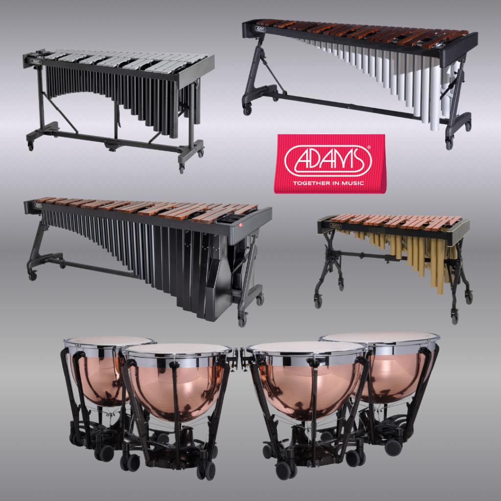 Adams marimba pauken vibrafoon xylofoon buisklokken etc, De Slagwerkplaats, Nieuw, Ophalen of Verzenden, Melodische percussie