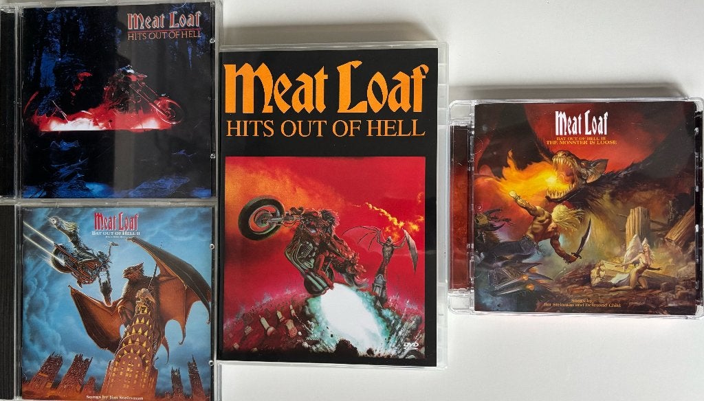 Meat Loaf 3x CD DVD - Out of hell 1, 2 en 3 incl DVD, Ophalen of Verzenden, Zo goed als nieuw, Poprock