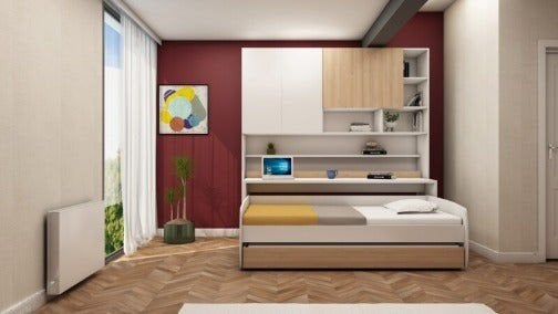 Bedkast opklapbed Icon compact 90x200 nieuw, 90 cm, Eenpersoons, Verzenden, Nieuw