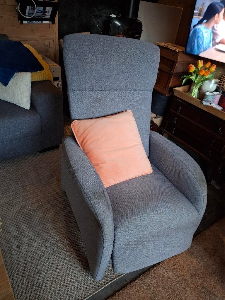 gratis relaxfauteuil, Huis en Inrichting, Gebruikt, Minder dan 75 cm, Ophalen of Verzenden, Stof