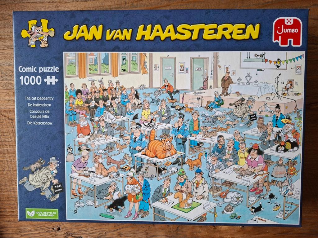 Jan van Haasteren de kattenshow 1000 stuks geseald, Hobby en Vrije tijd, Denksport en Puzzels, Ophalen of Verzenden, 500 t/m 1500 stukjes