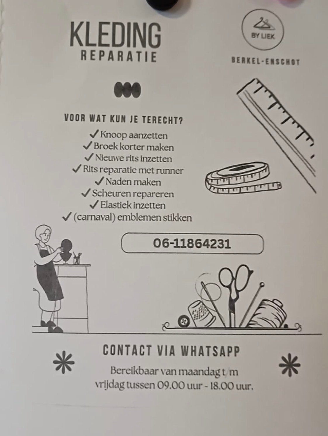 Kleding reparaties, Ophalen of Verzenden, Nieuw, Overige typen