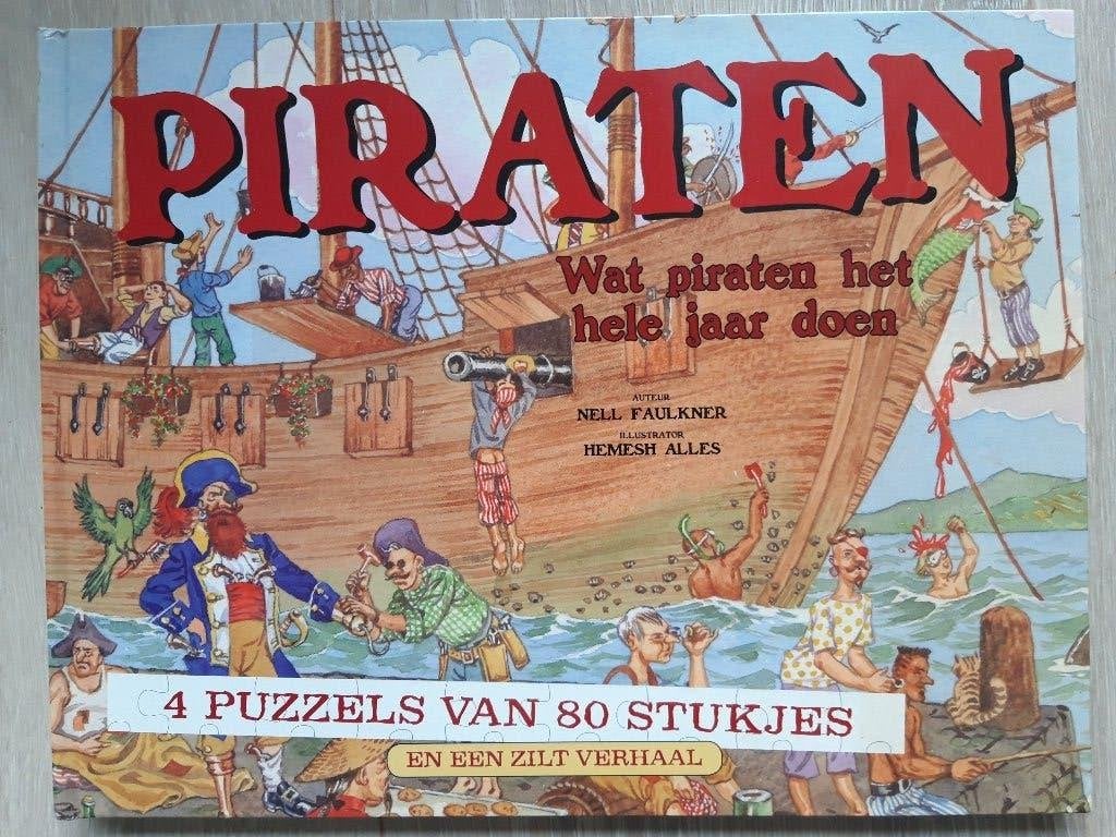 Piraten (Boek en puzzels), Ophalen of Verzenden, Zo goed als nieuw