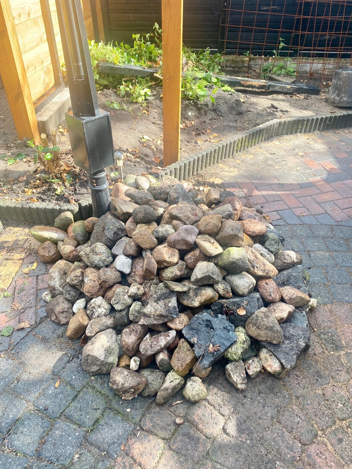 GRATIS, mooie partij veldkeien, Tuin en Terras, Ophalen, Overige materialen, Gebruikt, Kei