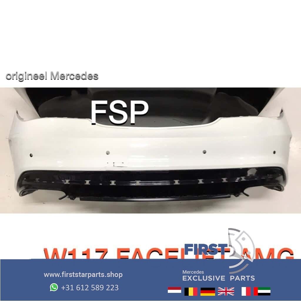 W117 CLA Facelift AMG Achterbumper wit Origineel Mercedes +