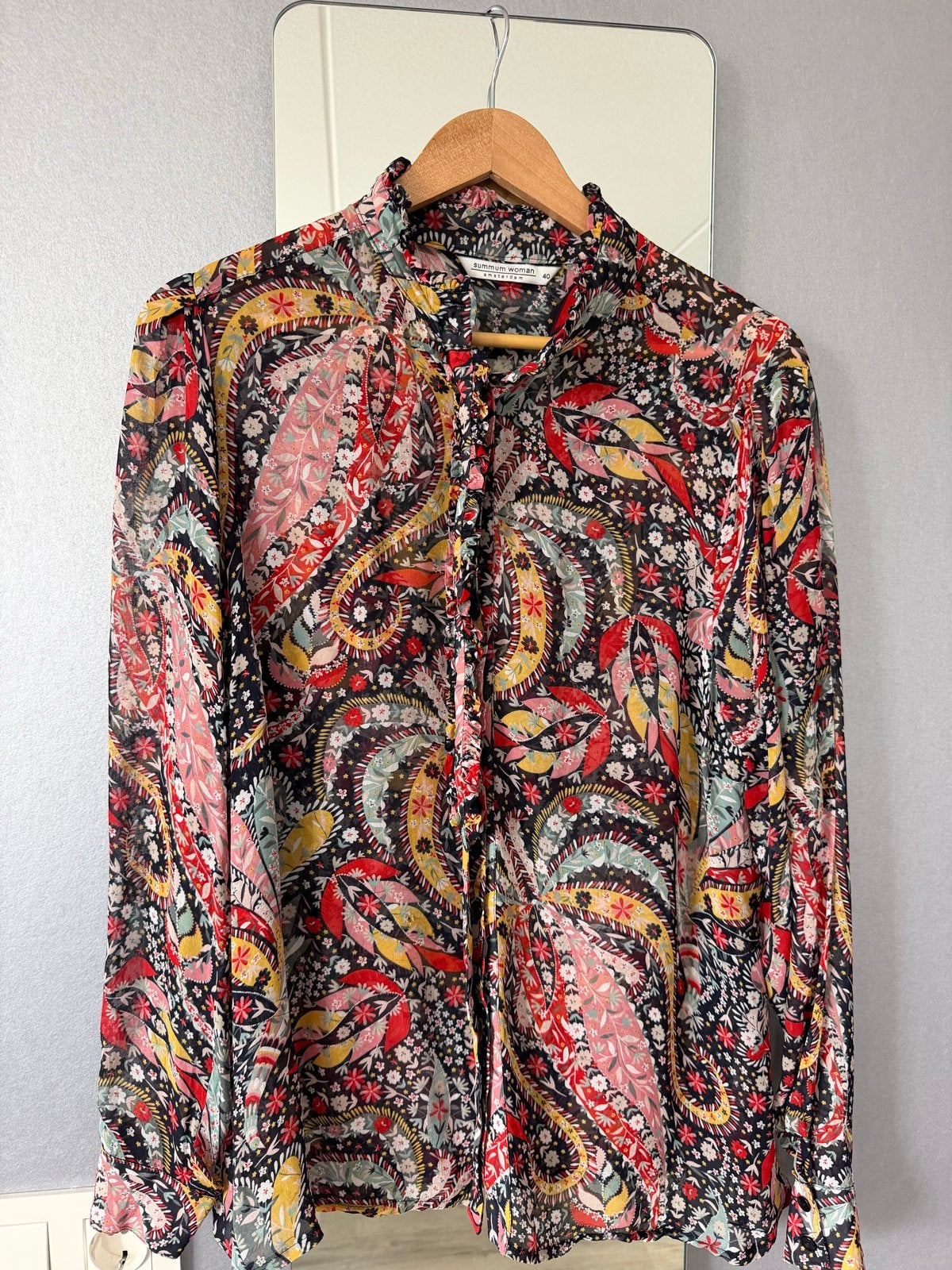 Summum Woman blouse met bloemenprint - Maat 40, Kleding | Dames, Ophalen of Verzenden, Zo goed als nieuw, Maat 38/40 (M), Meerkleurig
