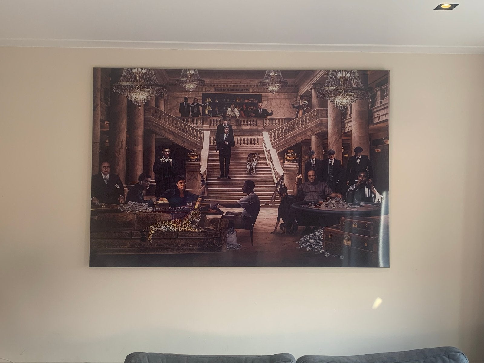 Maffia Plexiglas Schilderij - H120xB180 cm, Ophalen, 125 cm of meer, Zo goed als nieuw, Schilderij