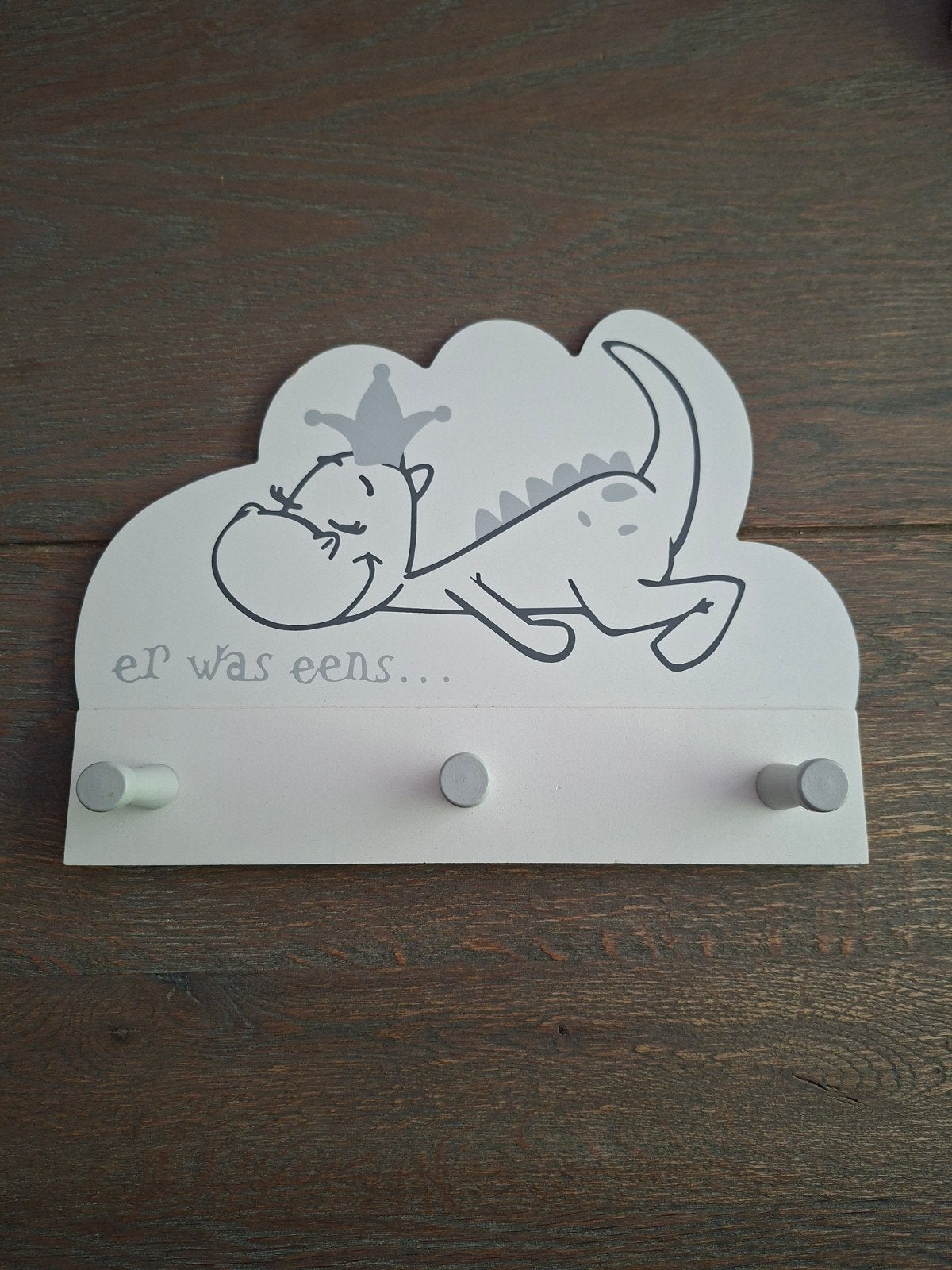 Leuke Kinderkapstok met Dinosaurus Design - 'Er was eens...', Ophalen, Zo goed als nieuw, Minder dan 100 cm, Kinderkapstok