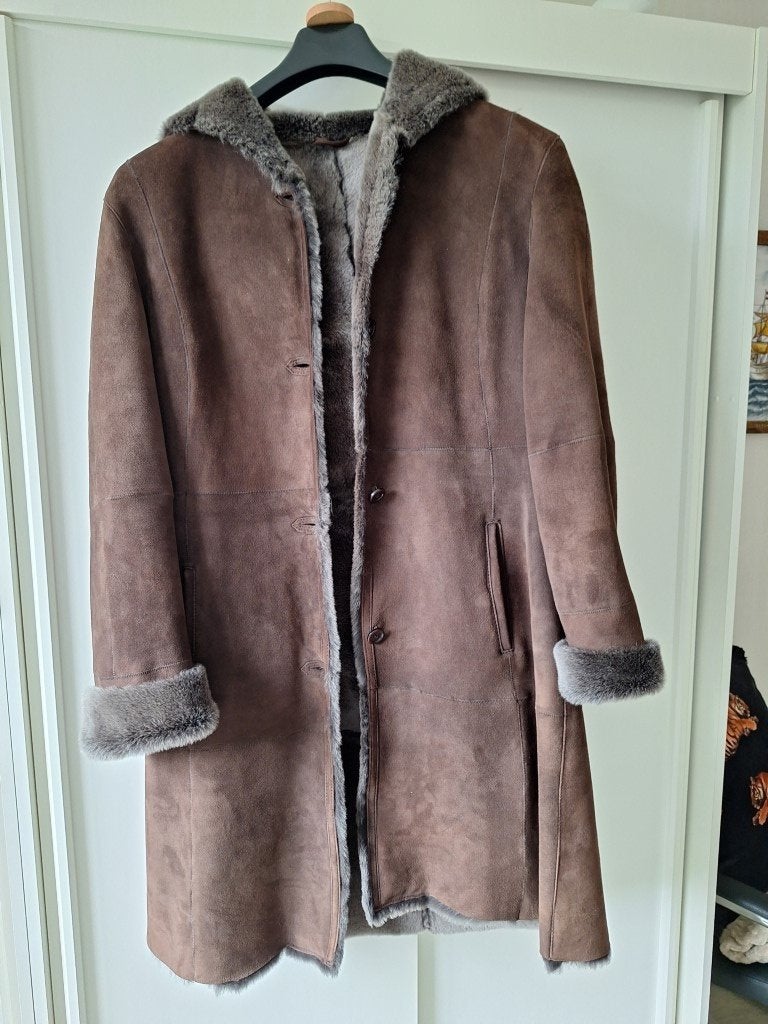 bontjas bruin, Kleding | Dames, Jassen | Winter, Ophalen of Verzenden, Gedragen, Maat 36 (S), Bruin
