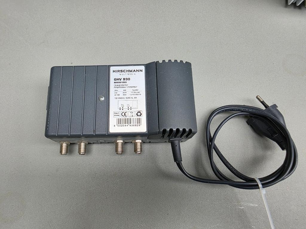 Hirschmann GHV930 versterker, Ophalen of Verzenden, Gebruikt, Minder dan 2 meter, Coaxiale kabel