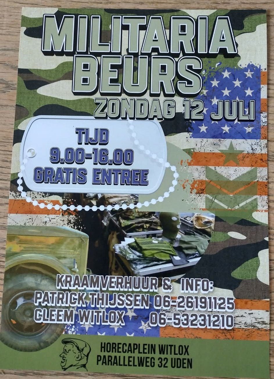 Militariabeurs in Uden, Ophalen, Nederland