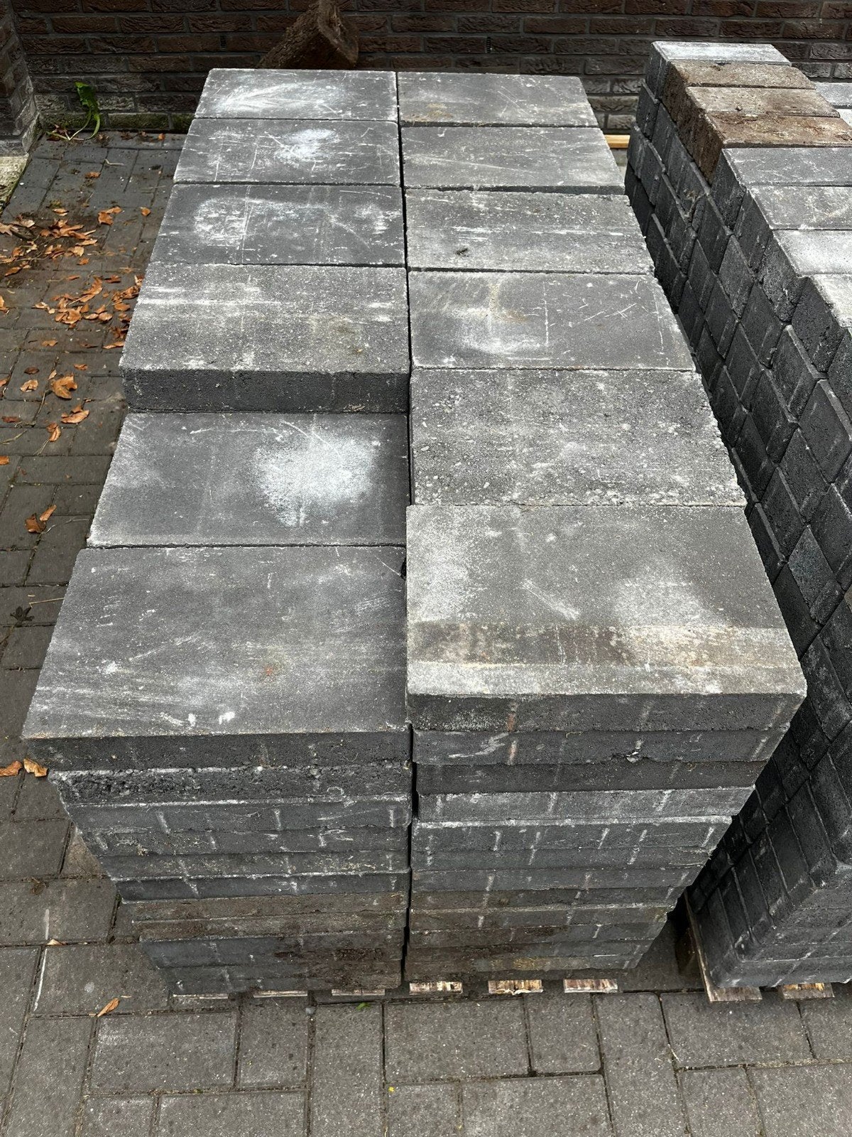 Antraciet tuintegels en opsluitbanden, ca. 20 m2, Tuin en Terras, Tegels en Klinkers, Ophalen, Nieuw, 10 m² of meer, Beton