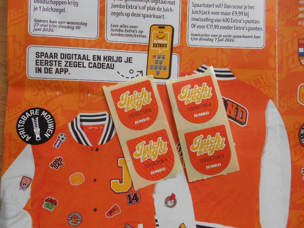 Jumbo zegels juich actie, Jumbo, Ophalen