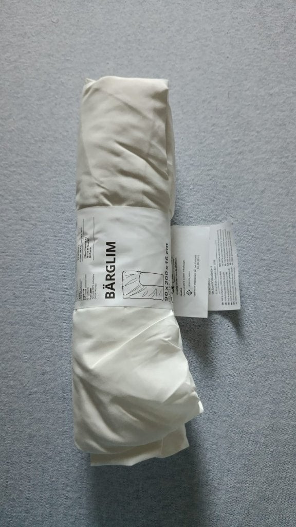 IKEA BÄRGLIM Hoeslaken 90x200 cm - Zo goed als nieuw, Huis en Inrichting, Slaapkamer | Beddengoed, Eenpersoons, Ophalen of Verzenden
