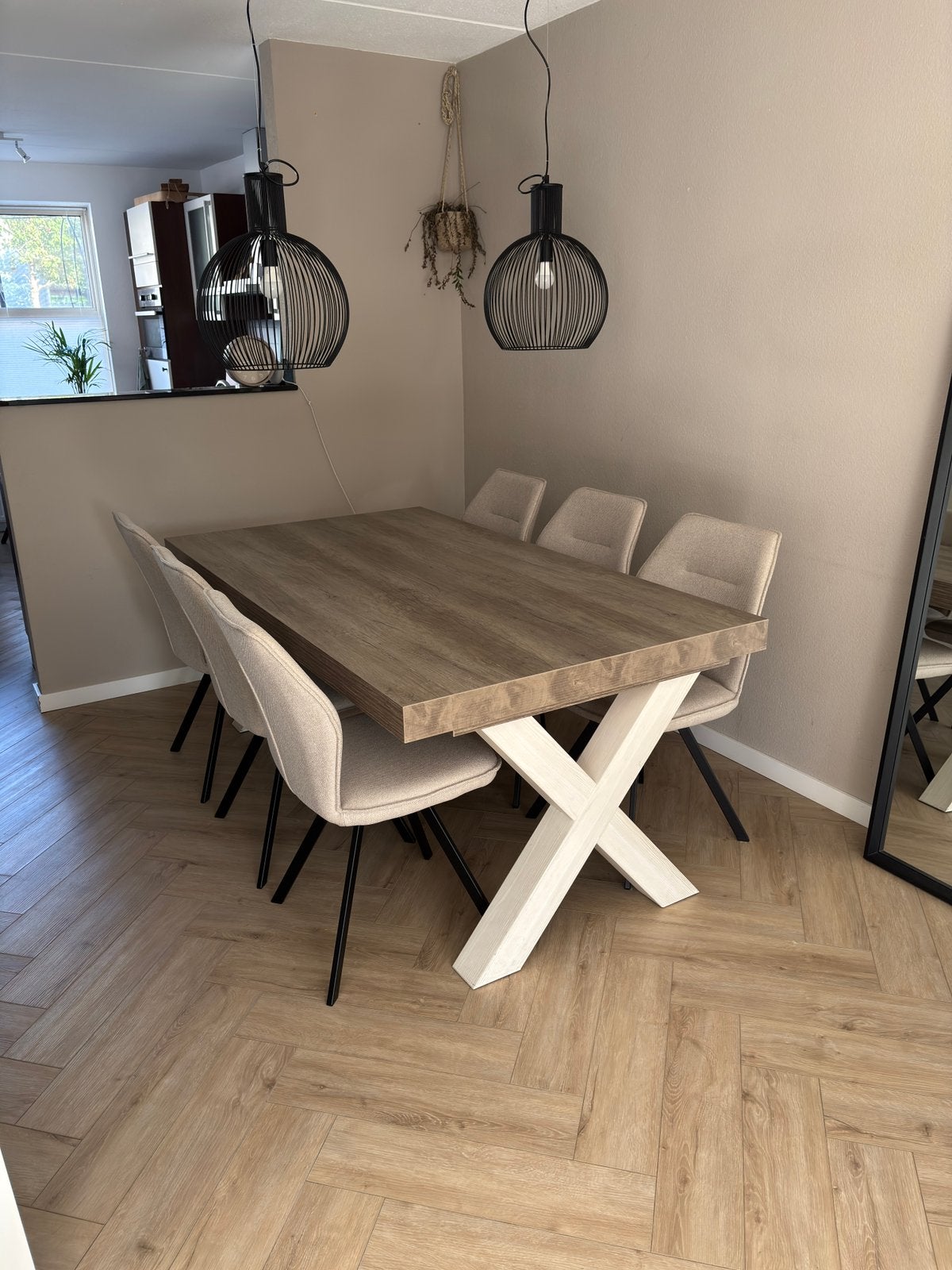 Leenbakker Lynn eettafel 184 x 102 x 74,5 cm evt met stoelen, Huis en Inrichting, Ophalen, Gebruikt, 100 tot 150 cm, Vijf personen of meer