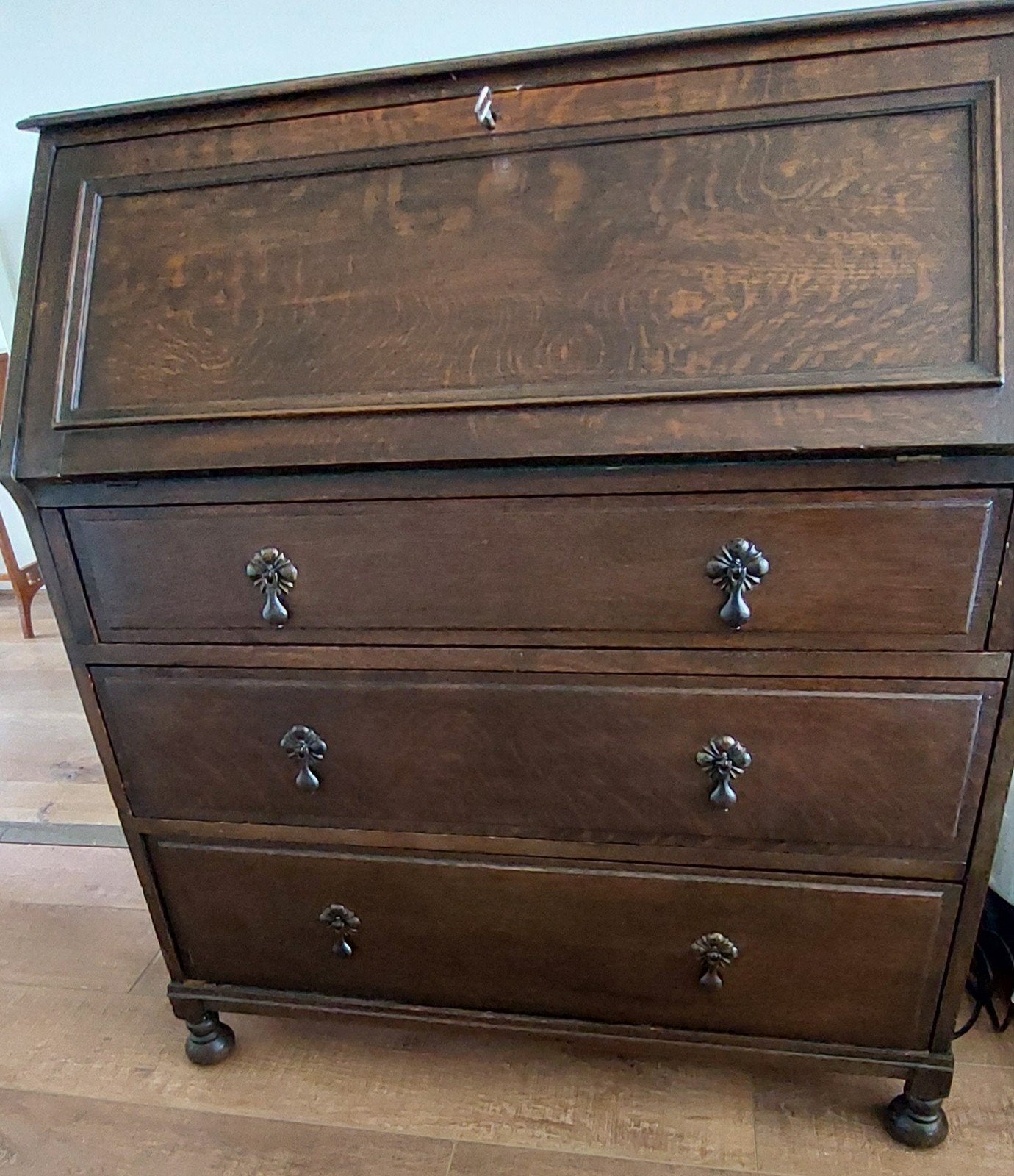 Prachtige antieke secretaire / klepbureau, Antiek en Kunst, Ophalen