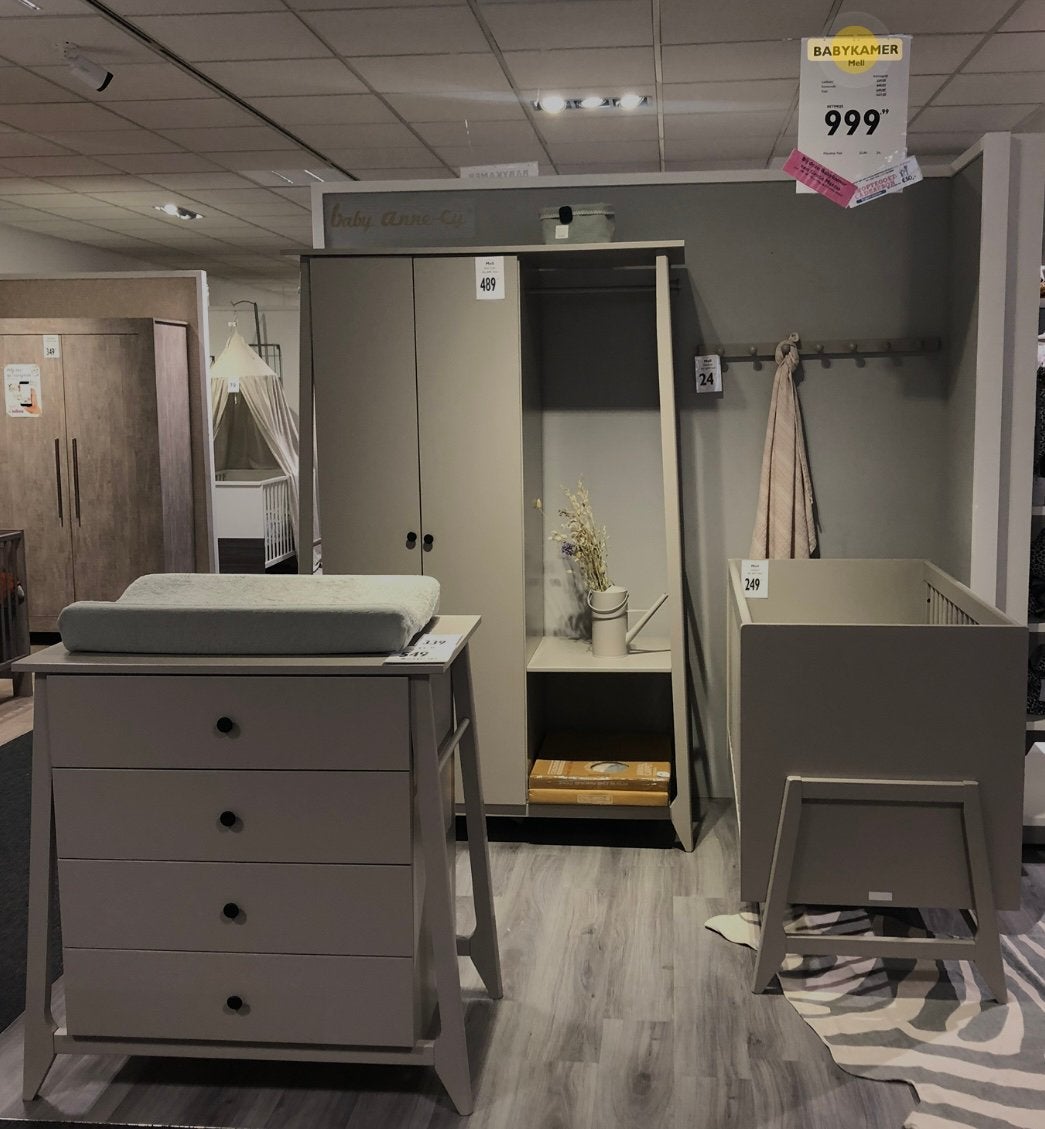 Complete kinderkamer babypark Taupe, Ophalen, Zo goed als nieuw, Jongetje of Meisje