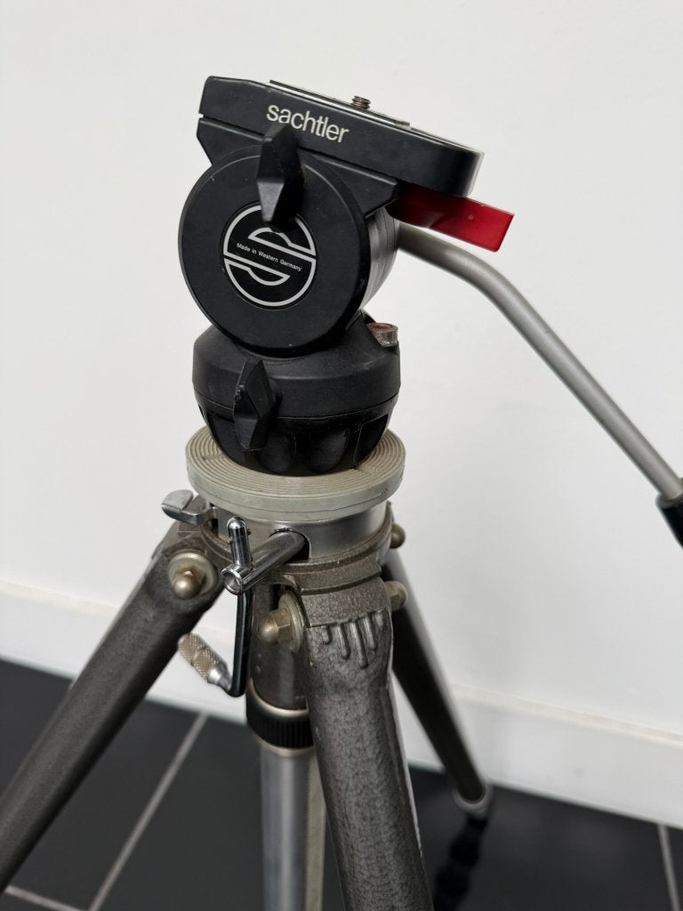 Gitzo Cremaillère 3 prof statief + Sachtler videokop, Vloeistofkop, Gebruikt, 150 tot 175 cm, Gitzo