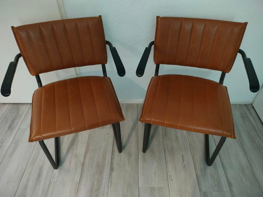 Buisframe eetkamer stoelen, Huis en Inrichting, Stoelen, Ophalen, Zo goed als nieuw