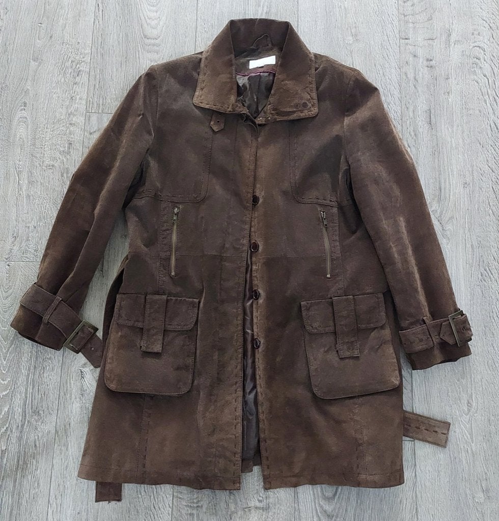 ZGAN mooie leren jas. Essentials 48., Ophalen of Verzenden, Zo goed als nieuw, Maat 46/48 (XL) of groter, Bruin