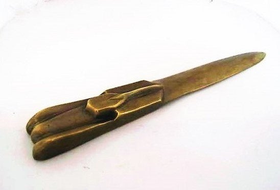 Unieke Art Deco Bugatti Briefopener - Weens Brons - FBW Wien, Ophalen, Brons
