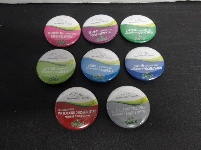 Grolsch buttons (Serie 2) 8 stuks Military Boekelo, Ophalen of Verzenden, Nieuw, Viltje(s), Grolsch