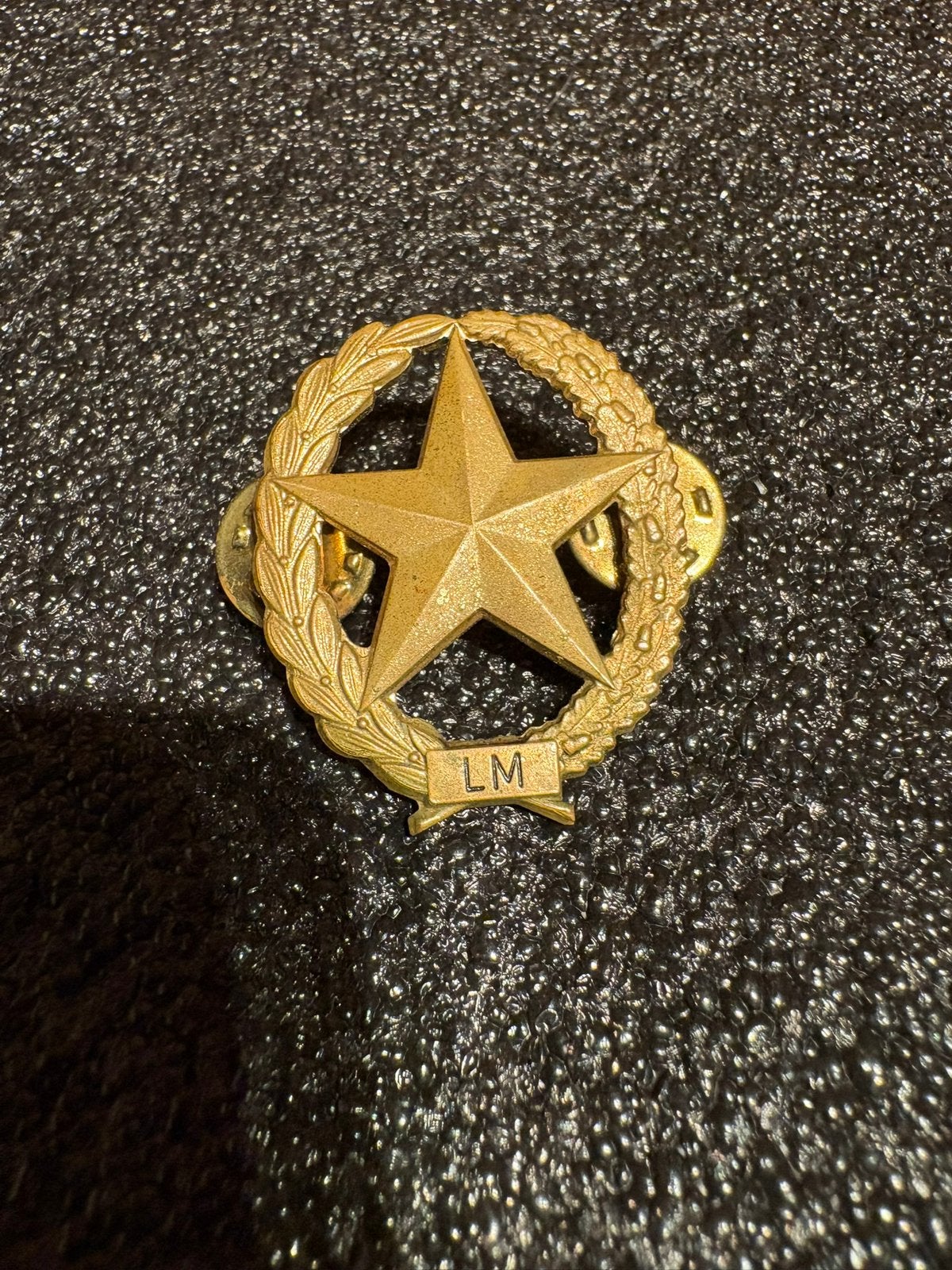 Nederlands militair schuttersembleem LM lichte mitrailleur, Verzamelen, Verzenden, Landmacht, Nederland, Embleem of Badge