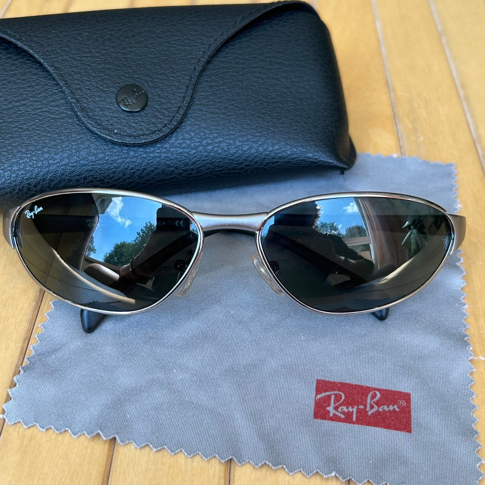 Vintage Ray-Ban W2968 ‘Predator’ Zonnebril (90s) + Case, Zonnebril, Overige kleuren, Ophalen of Verzenden, Zo goed als nieuw