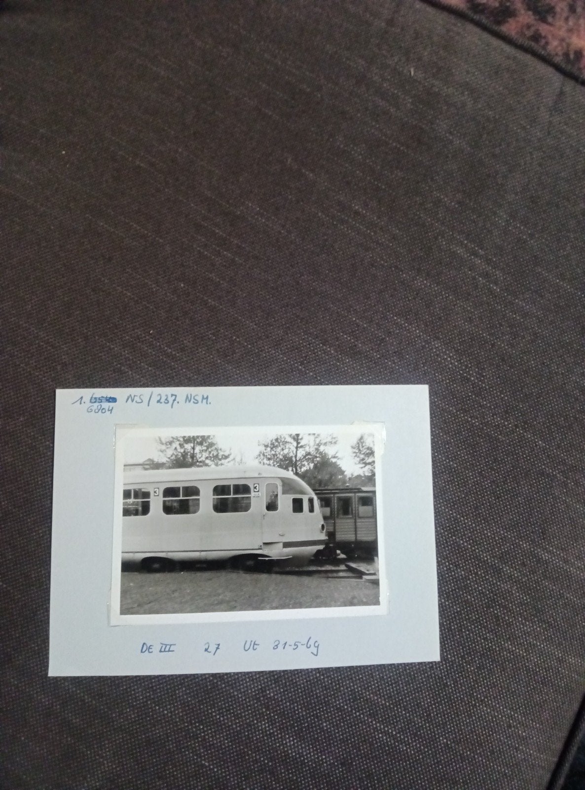 Zwart-wit foto NS / 237 NSM Trein Utrecht 1969, Ophalen of Verzenden, Gebruikt, Trein, Kaart of Prent