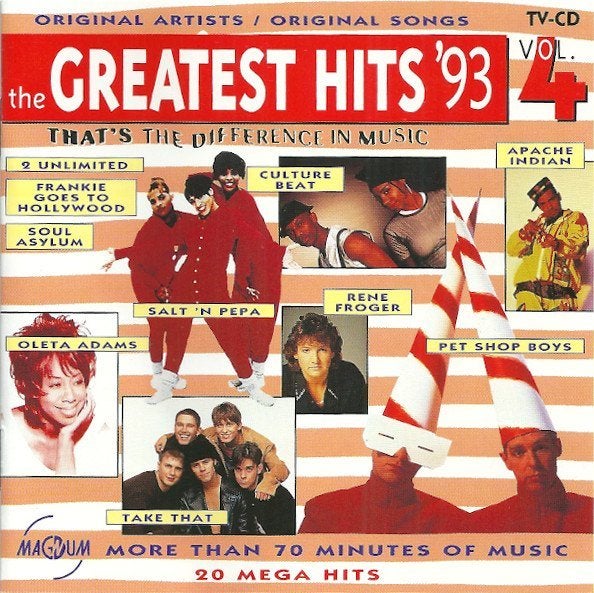 The Greatest Hits '93 Vol. 4 CD, Verzenden, Zo goed als nieuw, Pop, Album