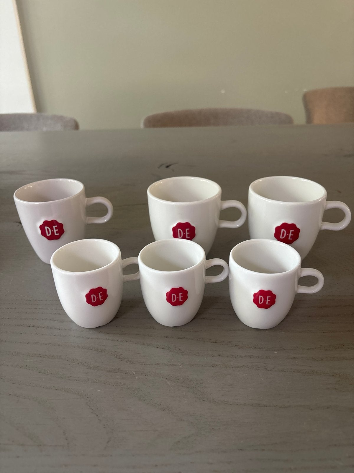 Douwe Egberts DE Senseo koffiekopjes - 6 stuks, Huis en Inrichting, Overige merken, Keramiek, Ophalen of Verzenden, Zo goed als nieuw