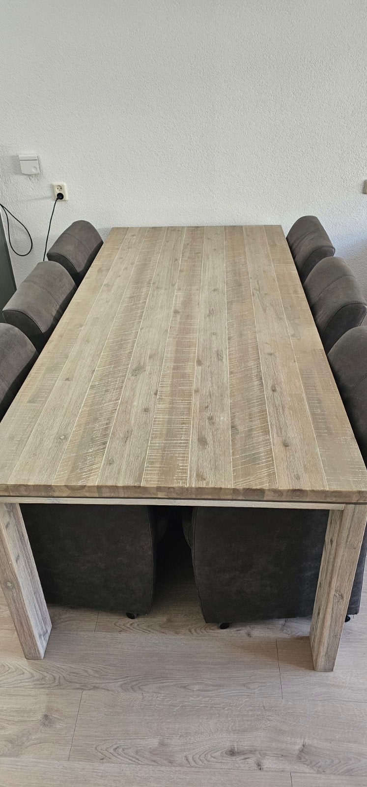 acacia ice Grey eettafel, Ophalen, Zo goed als nieuw, Moderne