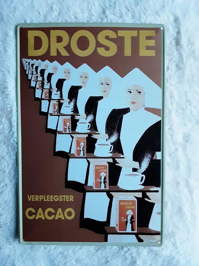 DROSTE CACAO , HAARLEM , BORDJE., Verzamelen, Merken en Reclamevoorwerpen, Ophalen of Verzenden, Reclamebord