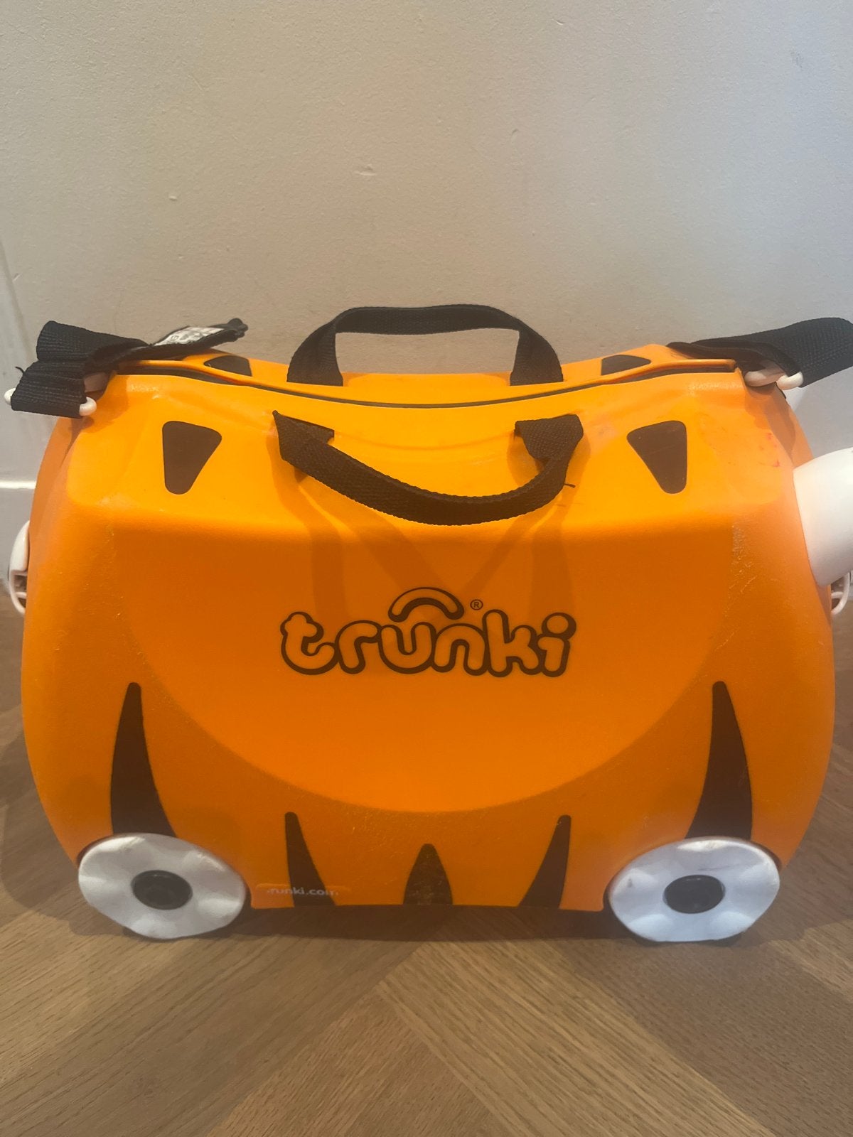 Trunki Kinderkoffer - Oranje met zwarte wielen, Gebruikt, Hard kunststof, Minder dan 50 cm, Minder dan 35 cm