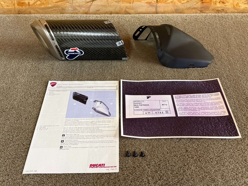 Termignoni uitlaat Ducati Multistrada 1200 1200S 2010-2014, Motoren, Onderdelen | Ducati, Gebruikt, Verzenden, Termignoni, https://termignoni.it/contatti/
