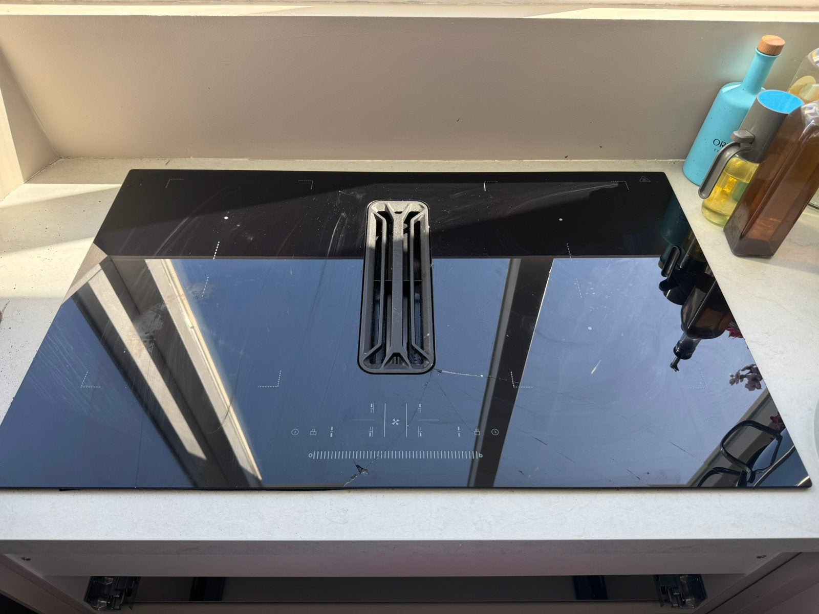 Frilec koln 8083-030 kookplaat met barst, Witgoed en Apparatuur, Kookplaten, Zo goed als nieuw, Inbouw, Inductie, 4 kookzones
