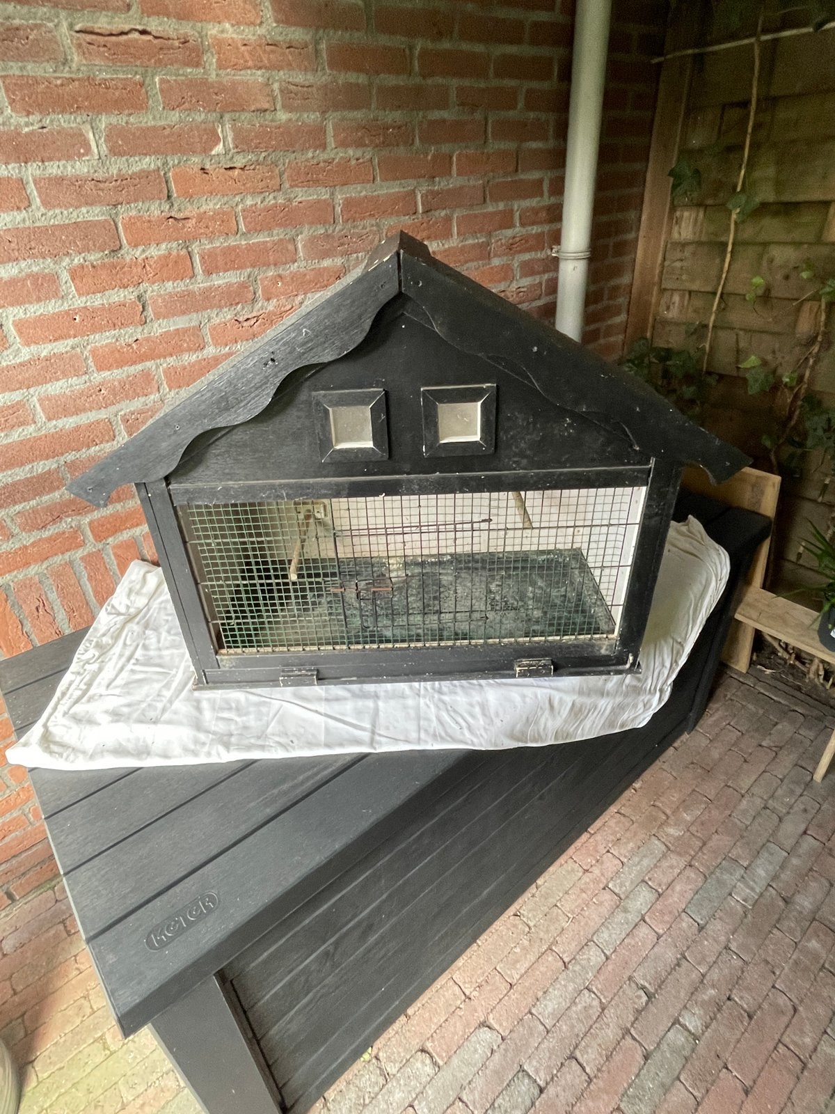 Vogelkooi, Ophalen, Gebruikt, Hout, Vogelkooi