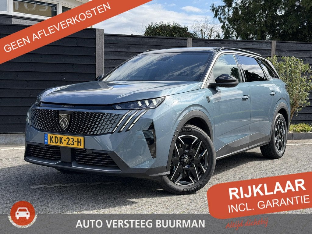 Peugeot 5008 GT 1.2 Hybrid 136PK e-DCS6 Automaat Navigatie,, Gebruikt, 1199 cc, Blauw, Hybride Elektrisch/Benzine