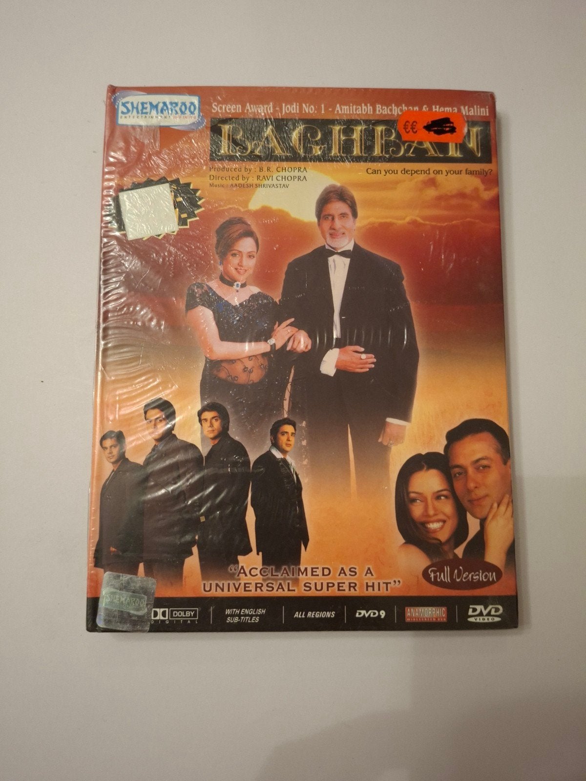 Baghban DVD - Bollywood film met Amitabh Bachchan, Alle leeftijden, Engels, Ophalen of Verzenden, Nieuw in verpakking