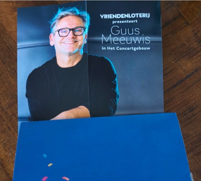 2 tickets Guus Meeuwis concertgebouw 28 juni 15:30, Tickets en Kaartjes, Twee personen, Juni, Levenslied