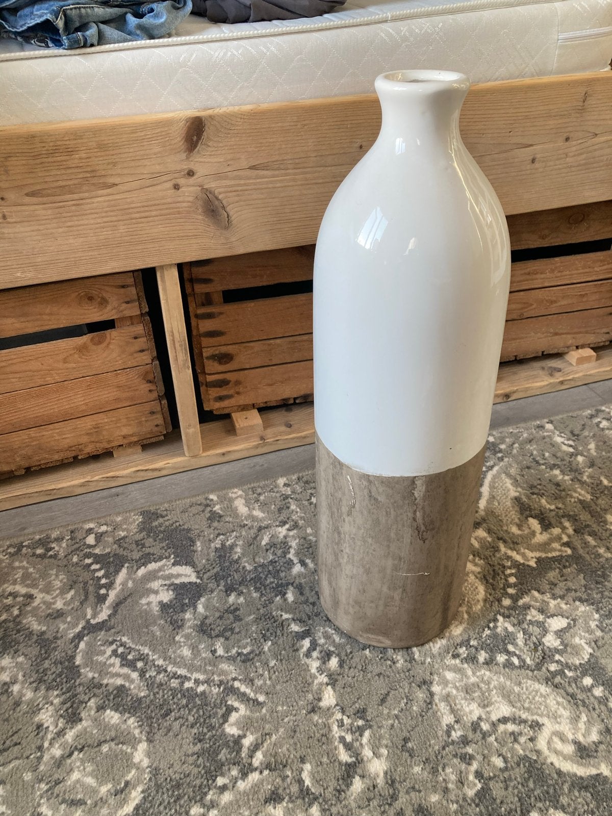 Decoratieve vaas wit met betonlook, Ophalen
