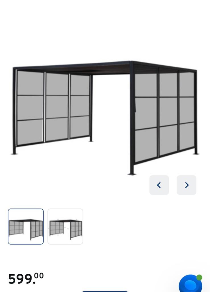 Paviljoen/ overkapping, Ophalen, Nieuw, Minder dan 5 meter, Paviljoen