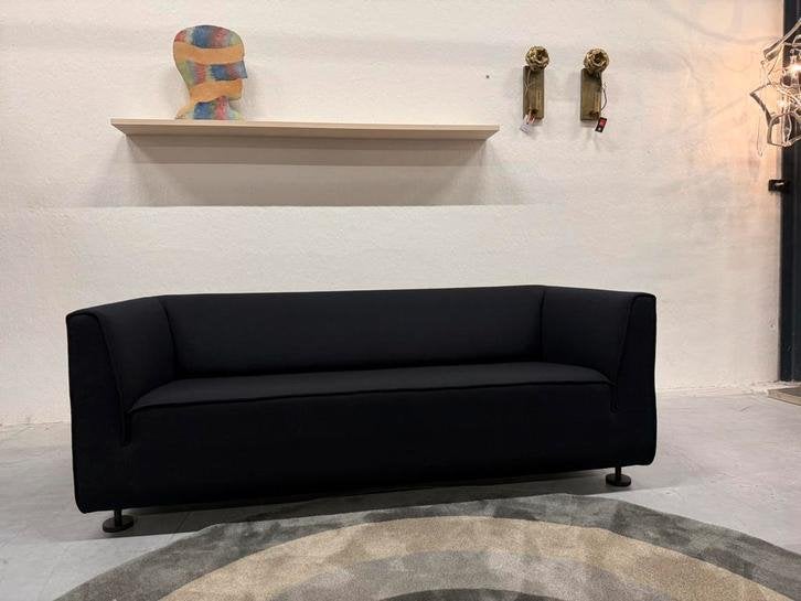 Nieuw Gelderland 4800 2,5 zits bank zwart stof 190 Design, 150 tot 200 cm, Ophalen of Verzenden, Rechte bank, Info@gelderlanddesign.com