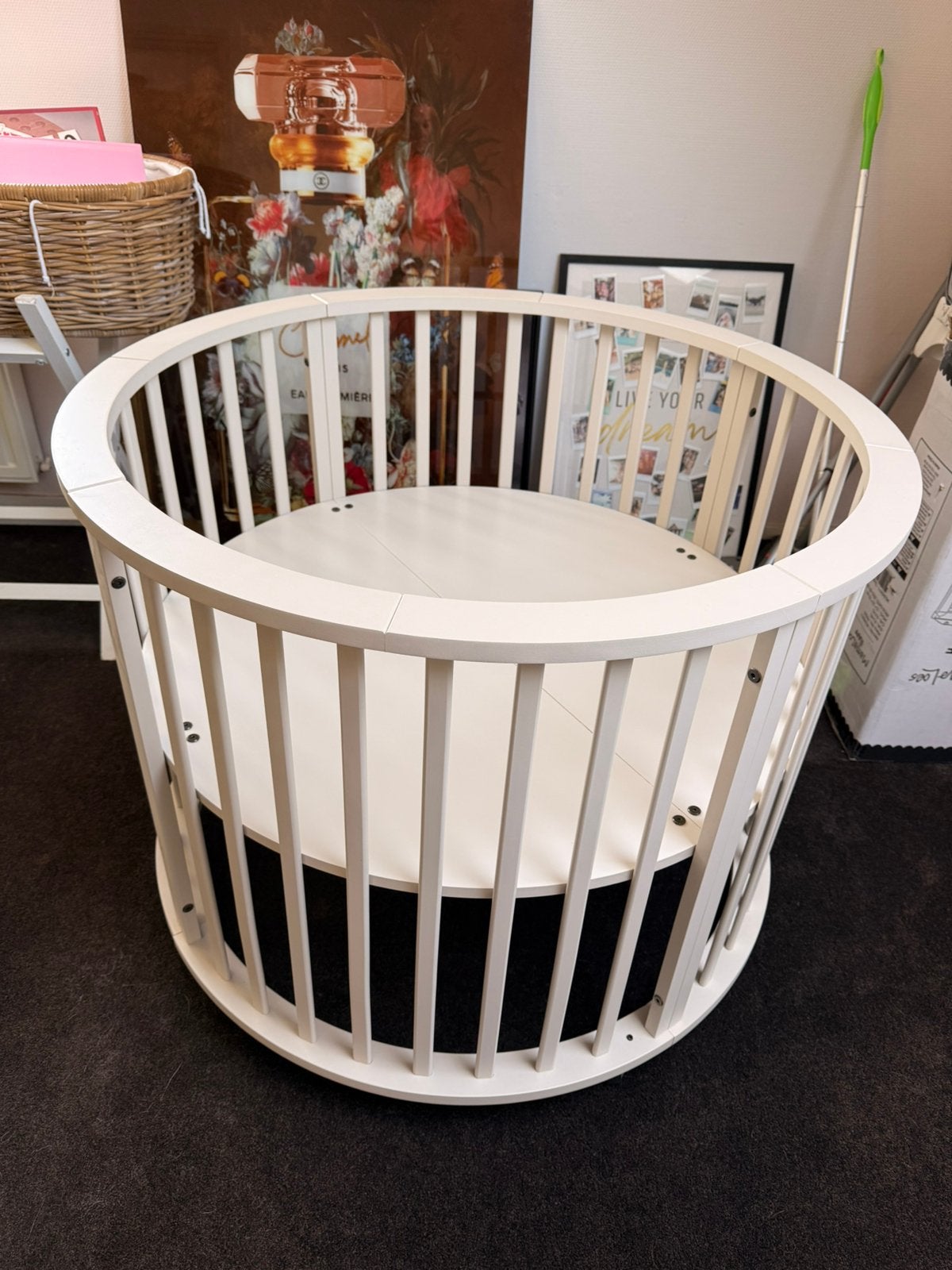 Europe Baby Circa Ronde Box - Oatmeal, Ophalen, Zo goed als nieuw, Rond, In hoogte verstelbaar