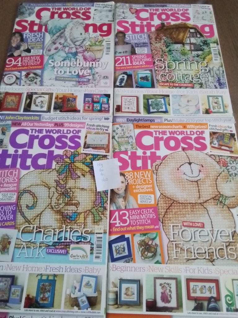 4 cross stitching, nr 159, 160, 161, en 162, Ophalen of Verzenden, Zo goed als nieuw, Handborduren, Patroon